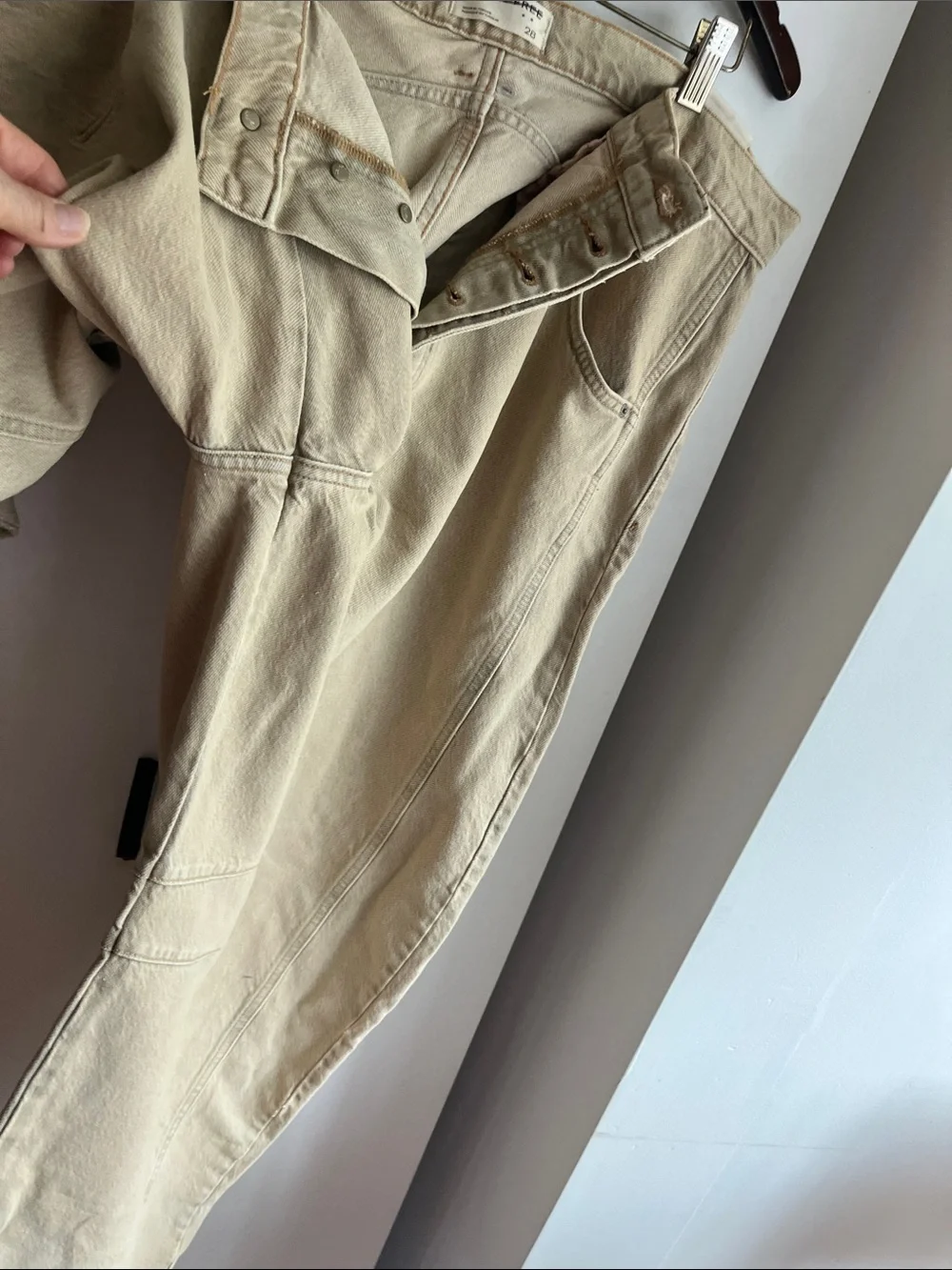 We The Free People Good Luck Barrel Jeans Size 32 NWT READ Sized Wrong